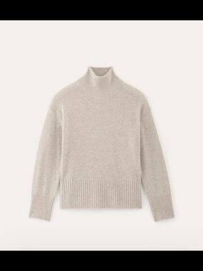 Topshop Cream Knit Sweater with Turtleneck